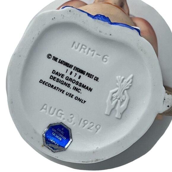 1979 Norman Rockwell Toby Mug Dave Grossman NRM-6 Saturday Evening Post Japan - Picture 6 of 6